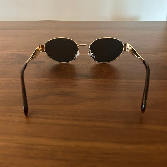 Set of 2 Oval Gold Frame Sunglasses - Picture 7 of 8